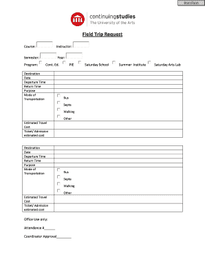 Field Trip Request Form