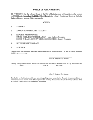 Retirement letter sample - 5 ADJOURN 4 SET NEXT MEETING DATE 3 REPORTS AND UPDATES - lakejackson-tx