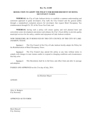 Section 3 This Resolution shall be in full force and - lakejackson-tx