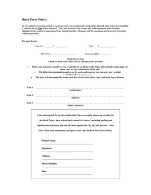 Research note cards template - Brick Paver Policy - lakejackson-txgov