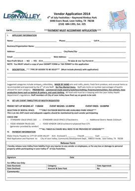 Performance appraisal form doc - FINAL4th Vendor Application2014 - leonvalleytexas