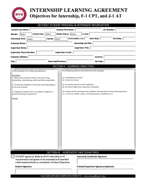 Internship Learning Agreement