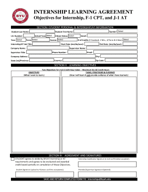 Internship Learning Agreement