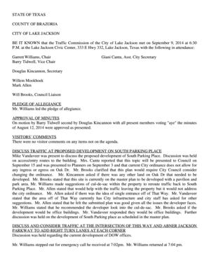 Letter of introduction for job - BE IT KNOWN that the Traffic Commission of the City of Lake Jackson met on September 9, 2014 at 630 - lakejackson-tx