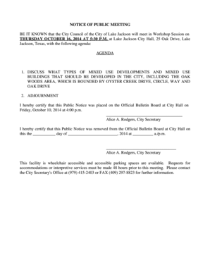 Rfp cover letter - Alice A Rodgers City Secretary Fri day October 10 - lakejackson-tx