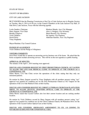 4187 stop meal deductions - STATE OF TEXAS COUNTY OF BRAZORIA CITY OF LAKE JACKSON BE IT KNOWN that the Planning Commission of the City of Lake Jackson met in Regular Session on Tuesday, May 6, 2014 at 6:30 p - lakejackson-tx