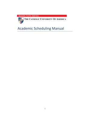 Academic Scheduling Manual - CUA Enrollment Services - enrollmentservices cua