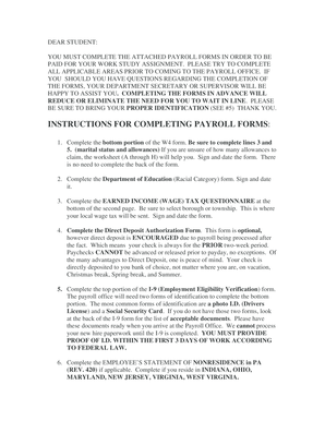 Work Study Payroll Forms