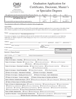 Graduation Application Form