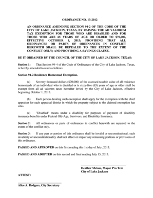 Website proposal template - Section 94-2 Residence Homestead Exemption HEREWITH SHALL - lakejackson-tx