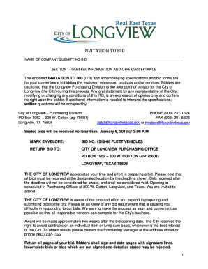 Editable cv templates download - INVITATION TO BID - Longview Texas - longviewtexas