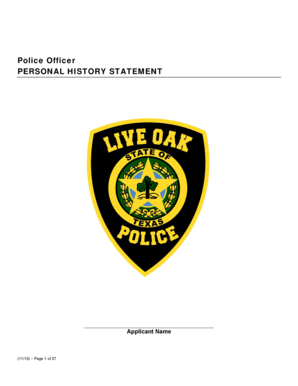 Alamo Heights PD Personal History Statement - POLICE OFFICER FINAL.docx