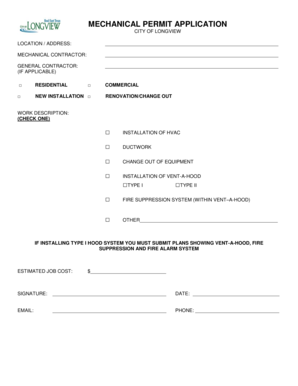 Ping color chart - MECHANICAL PERMIT APPLICATION - longviewtexasgov