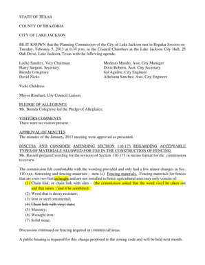 30 day eviction notice washington state - STATE OF TEXAS COUNTY OF BRAZORIA CITY OF LAKE JACKSON BE IT KNOWN that the Planning Commission of the City of Lake Jackson met in Regular Session on Tuesday, February 5, 2013 at 6:30 p - lakejackson-tx