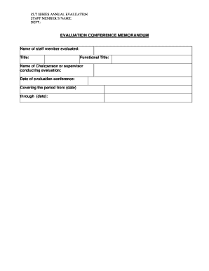 CLT Supervisor’s Evaluation Form
