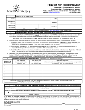 Health Care Reimbursement Request Form