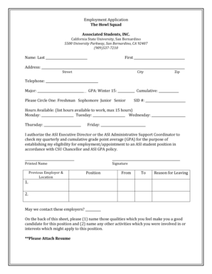 Employment Application Form