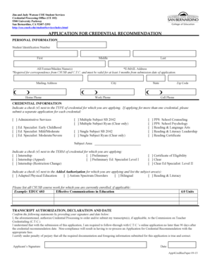 Application for Credential Recommendation