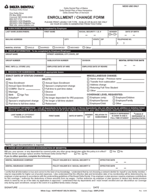 Delta Dental Enrollment Form