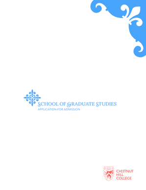 Chestnut Hill College Graduate Application