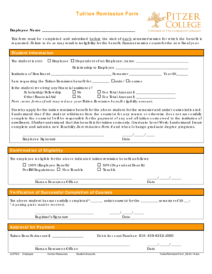 Tuition Remission Form