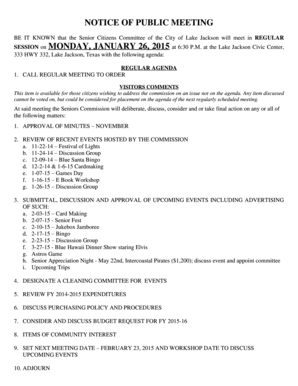 Comparison matrix template excel - JANUARY 26 201 5 at NOTICE OF PUBLIC MEETING - lakejackson-tx