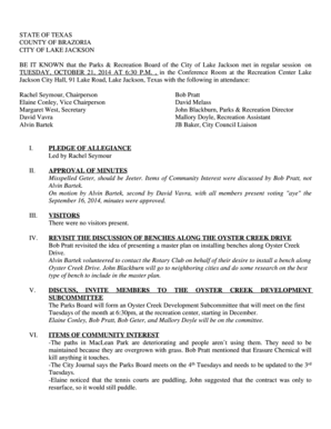 Editable cover letter - Rachel Seymour, Chairperson - lakejackson-tx