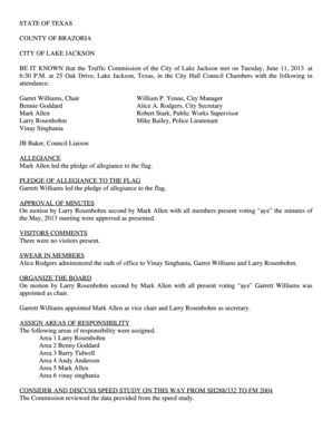 Miscellaneous documents meaning - H ALLEGIANCE VISITORS COMMENTS Vinay Singhania Mark Allen - lakejackson-tx
