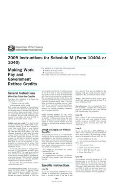 2009 Instructions for Schedule M (Form 1040A or 1040)