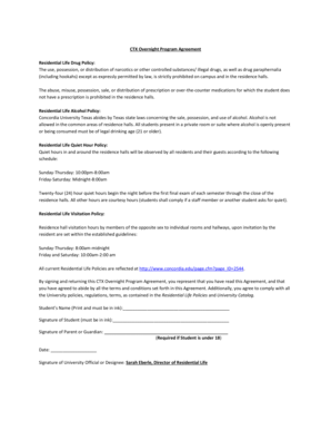 CTX Overnight Program Agreement