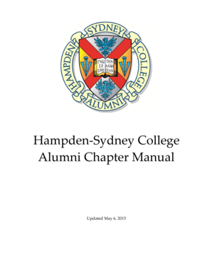 Hampden Sydney College Alumni Chapter Manual - H-SC - alumni hsc
