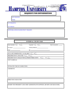 Request for Information Form