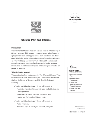 Chronic Pain and Opioids Session