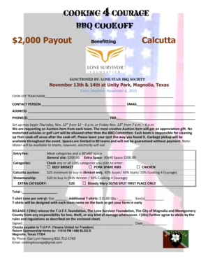 Cricket score sheet pdf - COOKING 4 COURAGE BBQ Cookoff - Magnolia Texas - magnoliatexas