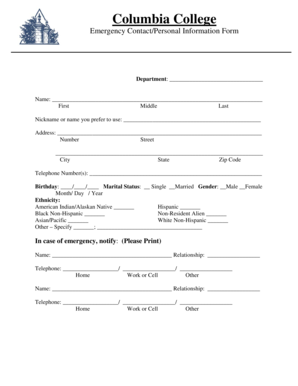 Emergency Contact Form