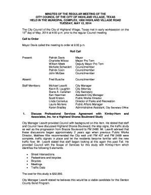 Finance form - Patrick Davis - highlandvillage