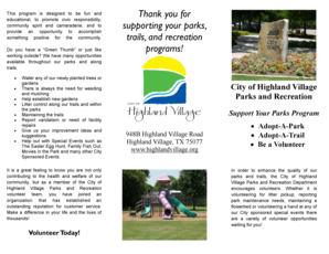 7 point likert scale - Thank you for supporting your parks trails and - highlandvillage