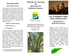 Layout of business letter pdf - City of Highland Village Parks and Recreation - highlandvillage