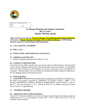 Parq - La Marque Planning and Zoning Commission May 12 2015 - ci la-marque tx