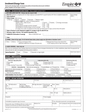 Empire Employee Enrollment Change Form