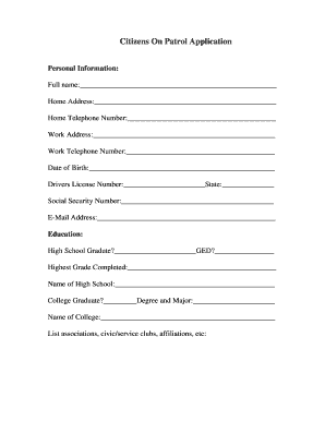 Audit manual sample - Citizens On Patrol Application - Midland Texas