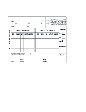 Course Add Drop Form