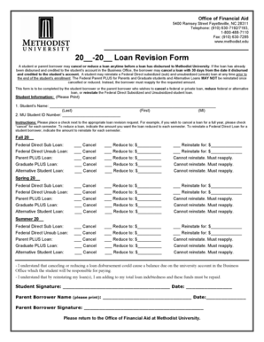 Loan Revision Form
