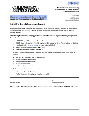 Special Circumstance Request Form