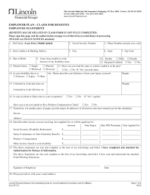 Employer Plan Claim for Benefits