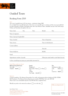 Contractor work order template - Guided Tours Booking bFormb - layermarneytower co