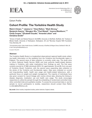 Laptop sign out sheet - Cohort Profile The Yorkshire Health Study - International Journal of bb - ije oxfordjournals