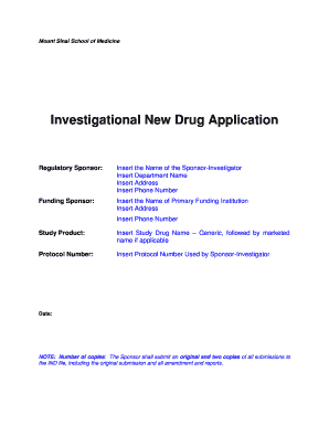 Investigational New Drug Application