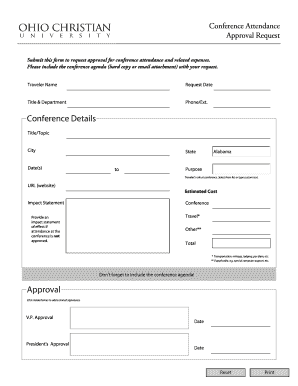 Conference Attendance Approval Request