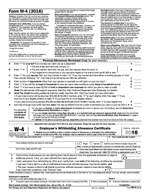 Form W-4 (2016)